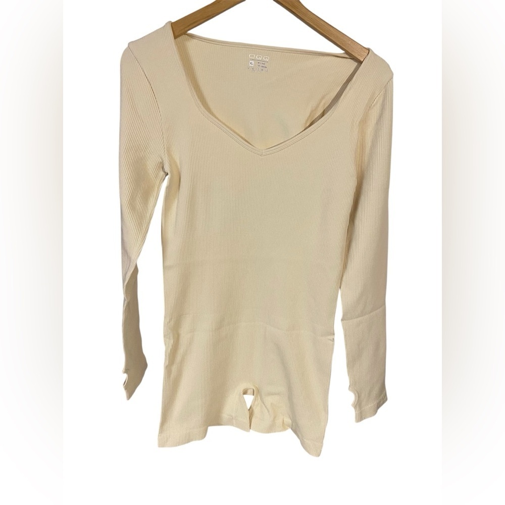 Cream Long Sleeve Romper